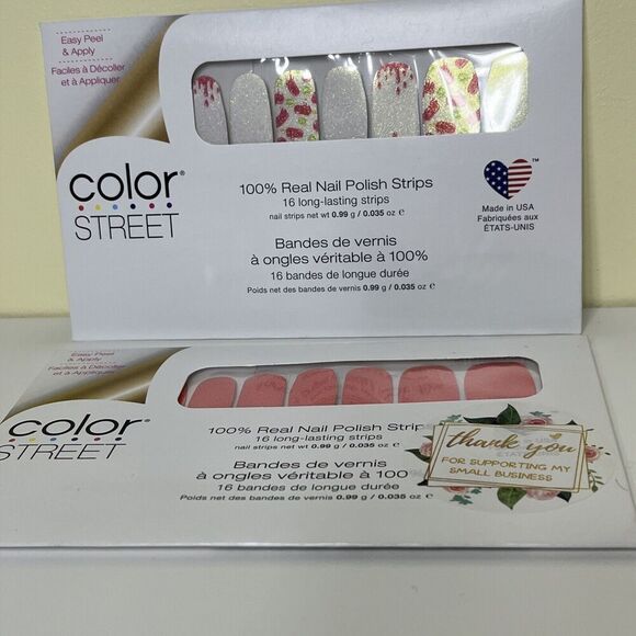 Lot of 2 Color Street Nail Polish Strips Popsicles & Your Corally Invited NEW - Picture 2 of 7
